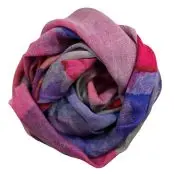 44096B Contra Blue uld/silke tørklæde, Aperitif Sjaler - Note Anecdote