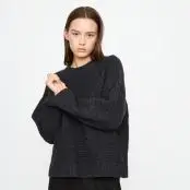 Iwona Pullover Knit GOTS - Grey Melange, esmé studios - 