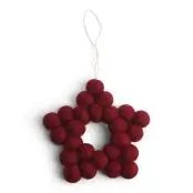 Small Felt Ball Star - Red, Gry & Sif - Jim Lyngvild