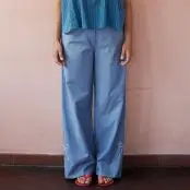 Polly Embroidery pants relaxed - Sea, HABIBA - Regntøj