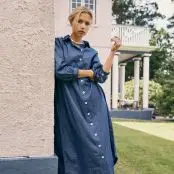 Joy Shirt Dress - Denim blue, Care by Me - 