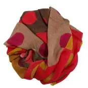 44079A Dots uld tørklæde rød, Aperitif Sjaler - 