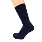 Sort mohair vandrestrømpe, Dansk Naturfiber - Bomulds strømper