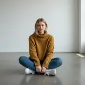 gai lisva strik - Vita - økologisk uld - 