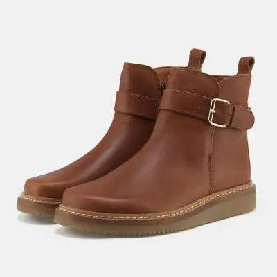 Betty Støvle Leather - Cognac, Nature Footwear - Sko