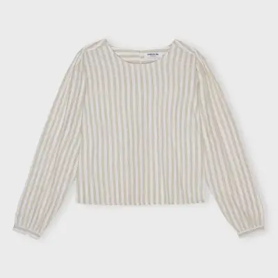 Cecilie blouse - nature/white stripe, Care by Me - skjorter & bluser