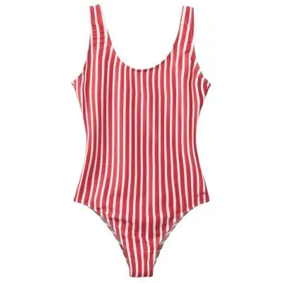Striped Swim Suit - Red, H2O Sportswear - Badetøj