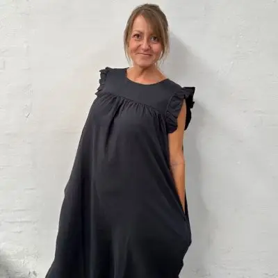 Stockholm linen sl long dress - Phantom, FRAU - frau kjoler