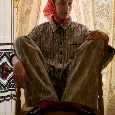 Amina Ikat Quilted Jacket - Indigo L/XL, HABIBA - Jakker & frakker