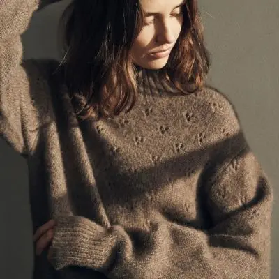 Care by Me - Harmonie Rullekravesweater - Kashmir strik