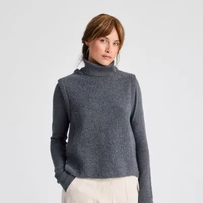 Gai Lisva - Grå uld vest Hedvig - Veste