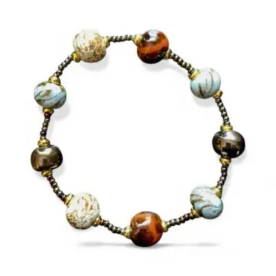 Delicate perlearmbånd – African Gold, KAZURi - Armbånd