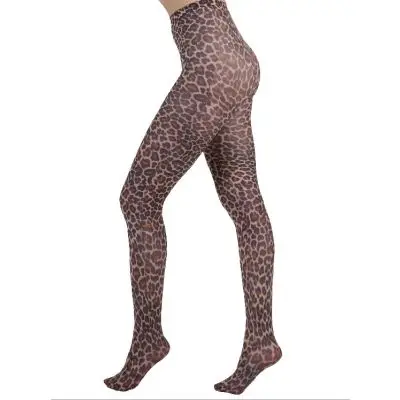 Pamela Mann - Small Leopard Printed Tights - Natural - One Size - Pamela Mann