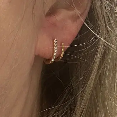 Ørestikker - Dobbelt Huggies - Øreringe