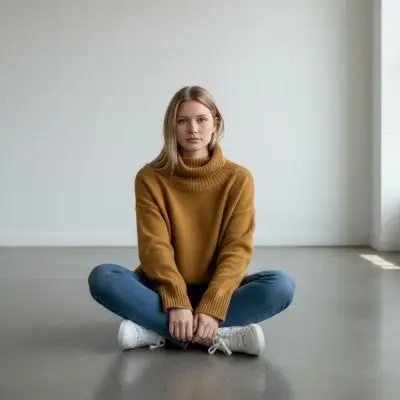 gai lisva strik - Vita - &oslash;kologisk uld - 