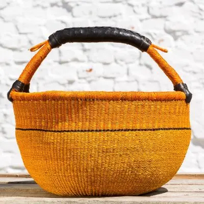 Original Bolga kurv - Gul, Hammershus Fairtrade - bomulds strømper